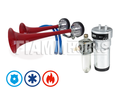 Martinshorn, signal horn on an emergency vehicle, compressed air fanfare,  ambulance, signal horn, siren Stock Photo - Alamy