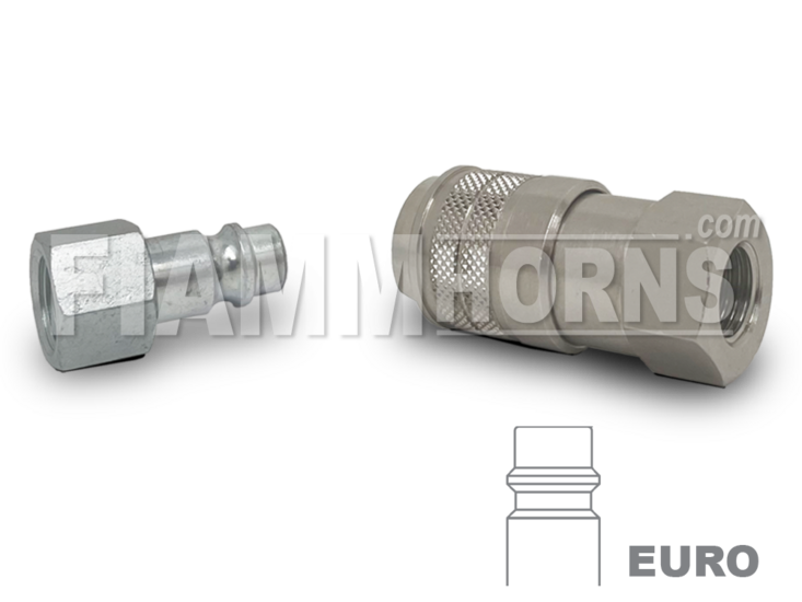 EURO Quick Connector 1/4 BSP Female to 1/4 BSP Female